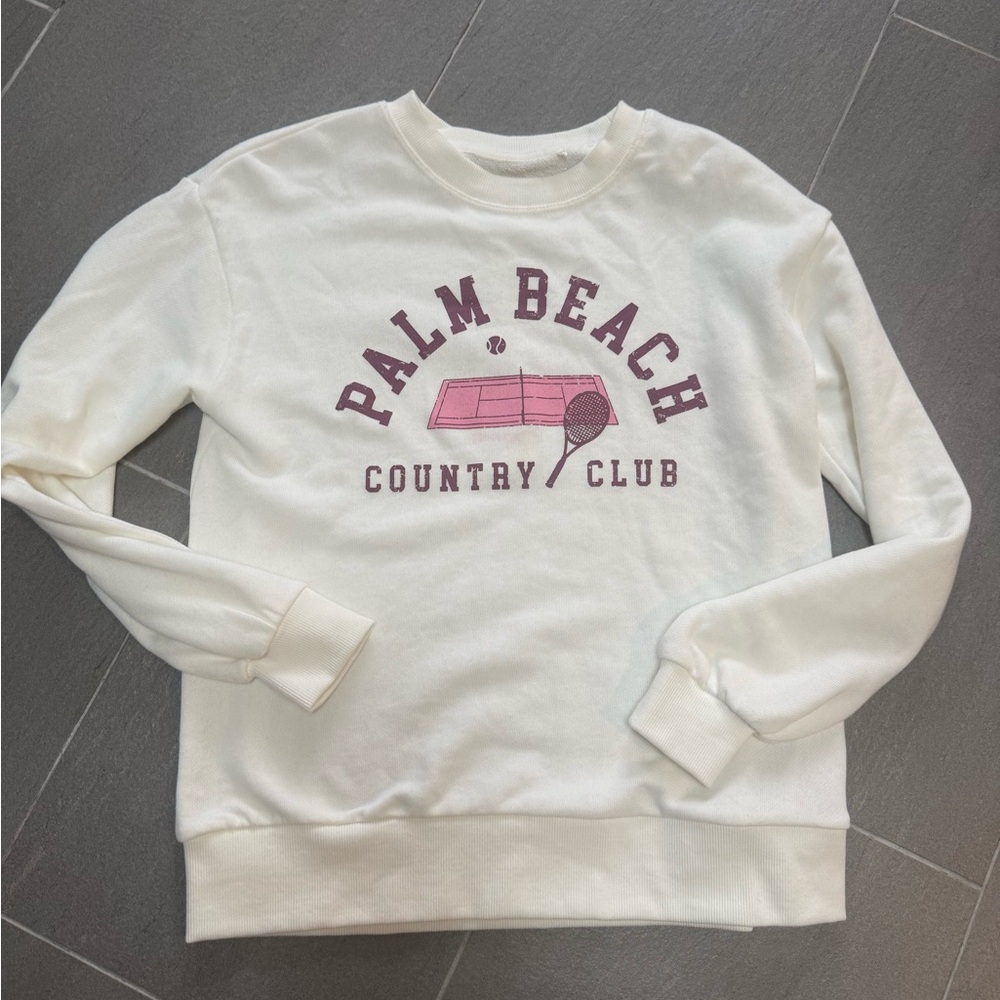C&C California Cream Sweatshirt with Maroon Graphic